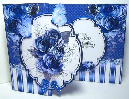 Flower Bouquet Fold Back Card Kit-3 by Katie Silver