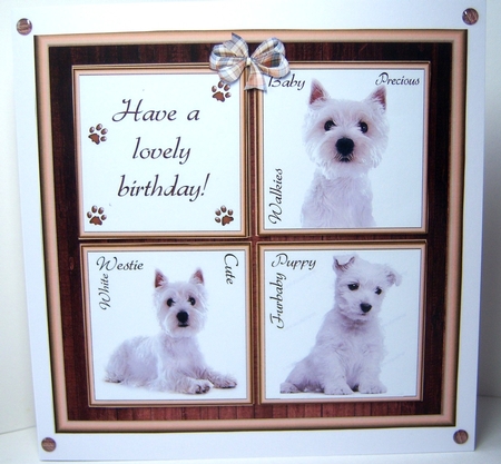 Gorgeous West Highland Terrier Cubes 8x8 Mini Kit by Katie Silver