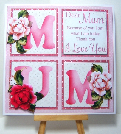 8x8 I love you mum mini kit by Katie Silver