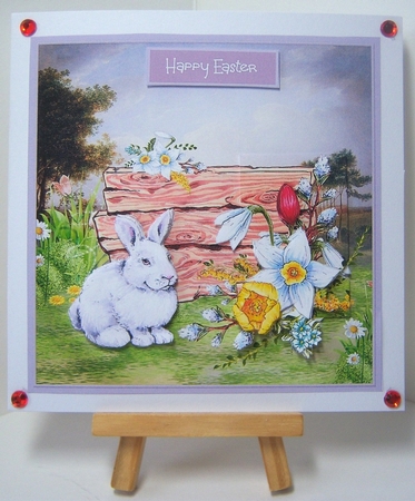 Rabbit and spring flowers by Katie Silver