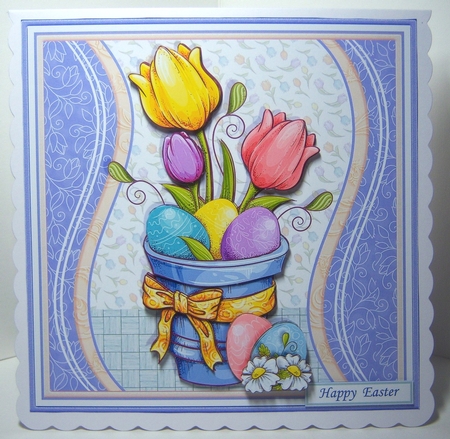 EASTER POT 7.5 Decoupage & Insert Mini Kit by Katie Silver