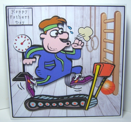 On The Treadmill - Decoupage by Katie Silver