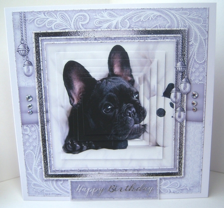 Happy Birthday thank you with love pyramid mini kit with dogs by Katie Silver