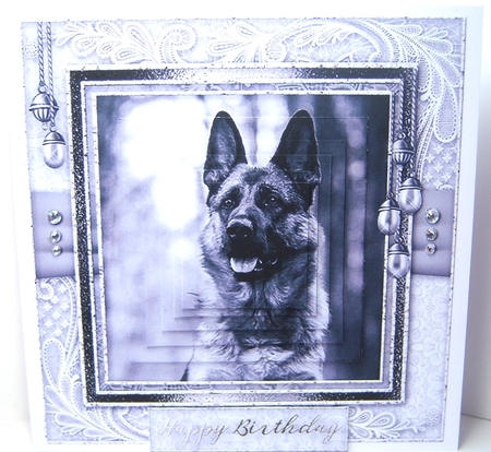 Happy Birthday thank you with love pyramid mini kit with dogs by Katie Silver