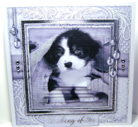 Happy Birthday thank you with love pyramid mini kit with dogs by Katie Silver