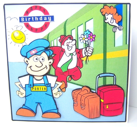 All Aboard The Train - Decoupage by Katie Silver