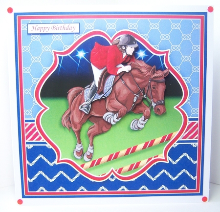 HORSE SHOW JUMPING 7.5 Decoupage & Insert Mini Kit by Katie Silver