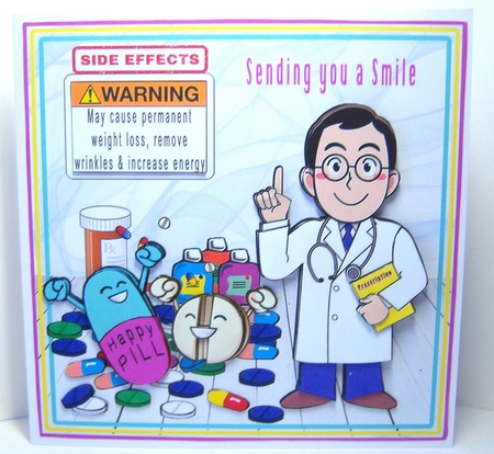 Happy Pill - Decoupage by Katie Silver
