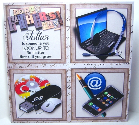 8x8 a special father and his computer mini kit by Katie Silver