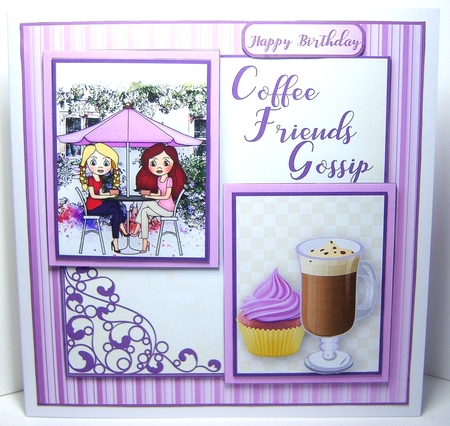 Coffee, Friends, Gossip - Card Mini Kit by Katie Silver