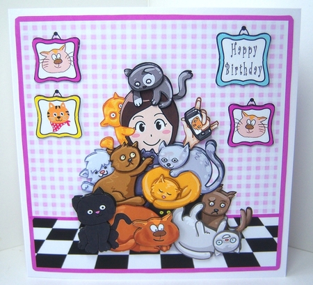Crazy Cat Lady - Decoupage by Katie Silver