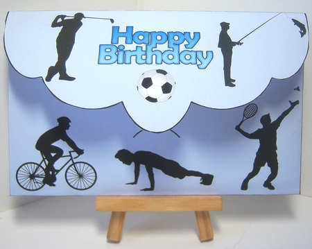 MALE SPORTS GIFT CARD OR MONEY ENVELOPE by Katie Silver