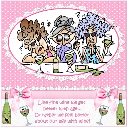 8x8 Stella and her friends about wine mini kit by Katie Silver