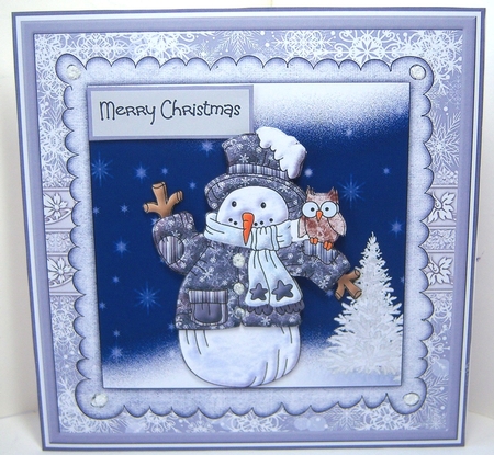 Snowman and owl by Katie Silver