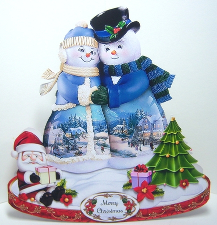 Christmas Snowman Couple Shaped Mini Page Kit by Katie Silver
