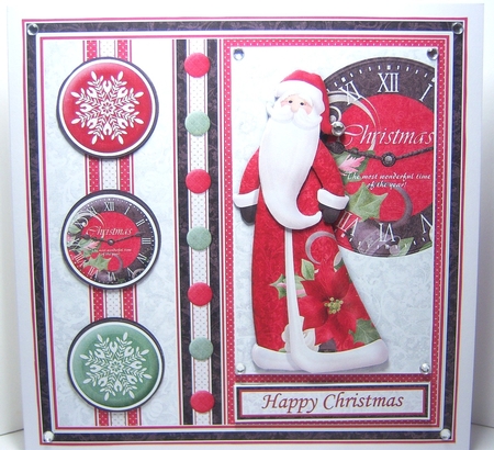 CHRISTMAS TIME 7.5 Santa Decoupage & Insert Mini Kit by Katie Silver