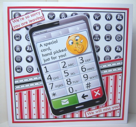 HAND PICKED FOR YOU Humorous Mobile 7.5 Decoupage & Insert by Katie Silver