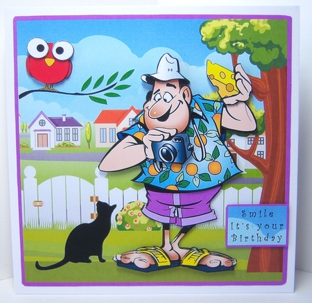 Photographer Watch the Birdie Say Cheese - Decoupage by Katie Silver
