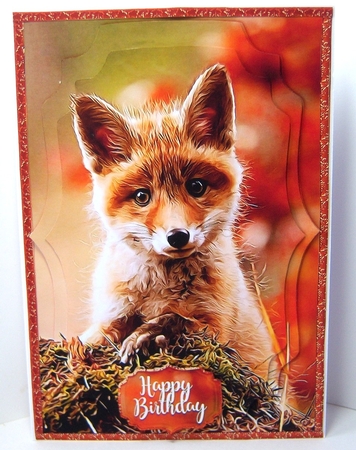 Baby Fox A5 Scalloped Layered Mini Card Kit by Katie Silver