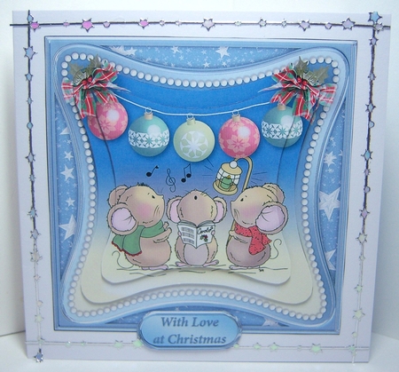 Mouse Carols - Curved Frame Card Mini Kit by Katie Silver