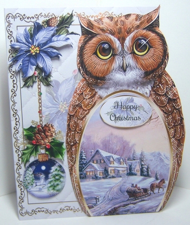 Owl Scenic Christmas Shaped Mini Page Kit by Katie Silver