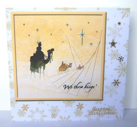 Gold Snowflakes Background Paper by Katie Silver