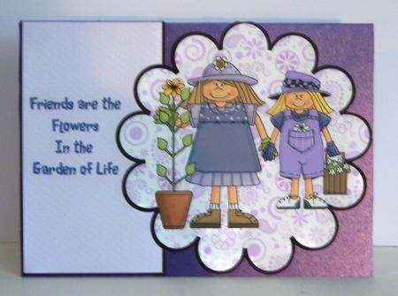 Lilac Garden of Life Shaped Card by Katie Silver