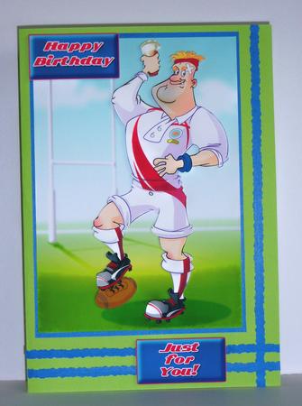 Rugby Dude Background and Insert. by Katie Silver