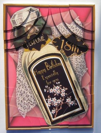 Black Pink 18th Perfume 7x5in All Corner Stacker by Katie Silver