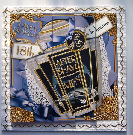 Art Deco Mens Aftershave 18th Birthday One Side Stacker by Katie Silver