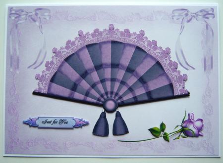 Lavender Fan Decoupage by Katie Silver