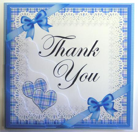 Tartan Thank You Wavy Corner by Katie Silver