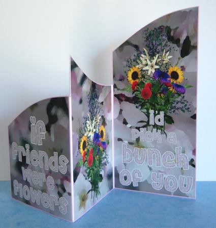 If Friends Were Flowers Cascade with Sentiment Panels by Katie Silver