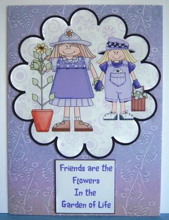 Pretty Lilac Floral Backing Paper by Katie Silver