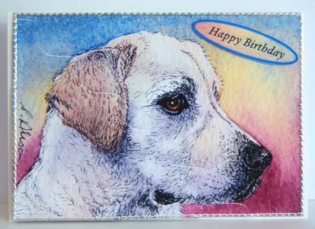 Labrador Retriever Wavy Corner Stacker Topper by Katie Silver
