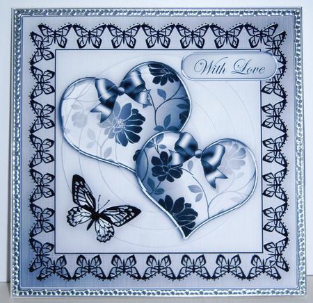Elegant Romance Quick Card with Circle Pyramage Topper by Katie Silver