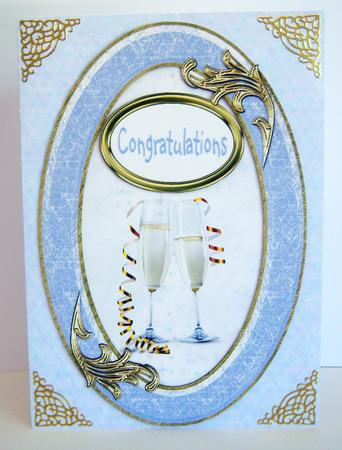 Champagne Glasses in Frame Blue Light by Katie Silver