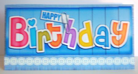 Dl Happy Birthday Felties Side Stacker Topper by Katie Silver