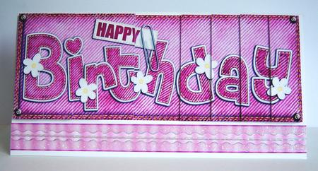 Dl Happy Birthday Denim N Daisies Felties Side Stacker by Katie Silver