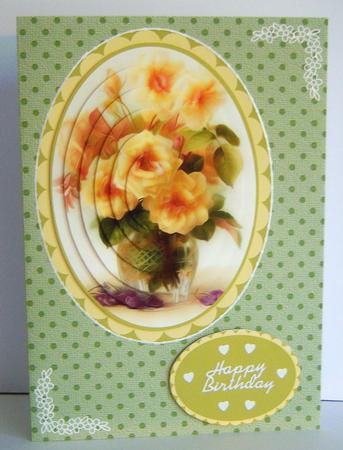 Green Polka Dots Canvas Backing Paper by Katie Silver