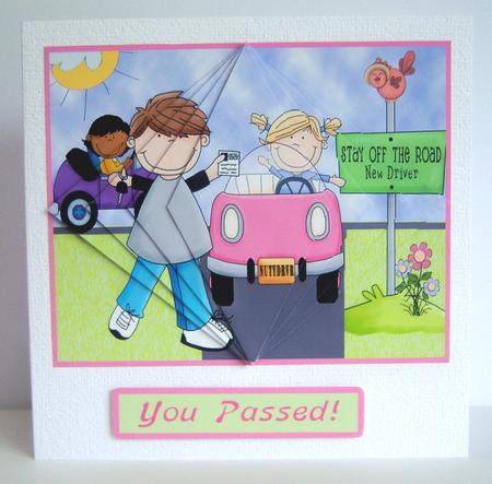 New Driver Decreasing Diamonds Pyramid Card by Katie Silver