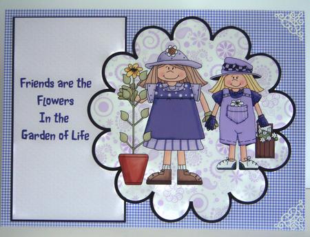 Purple and White Gingham Backing Paper by Katie Silver