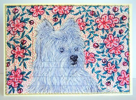 Little Miss Apple Blossom Westie by Katie Silver