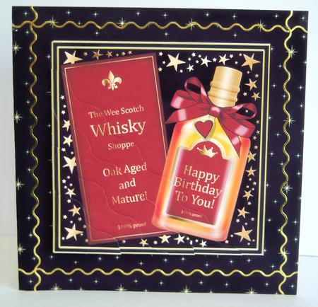 Birthday Whisky Wavy Corner Side Stacker Topper by Katie Silver