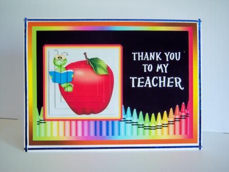 Apple & Bookworm Thank You to My Teacher by Katie Silver