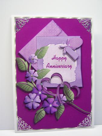 Happy Anniversary in Purple Card by Katie Silver