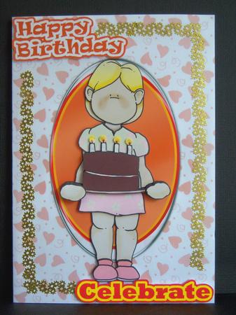 Sorbet Strawberry A5 Oval Frame Card Fronts by Katie Silver