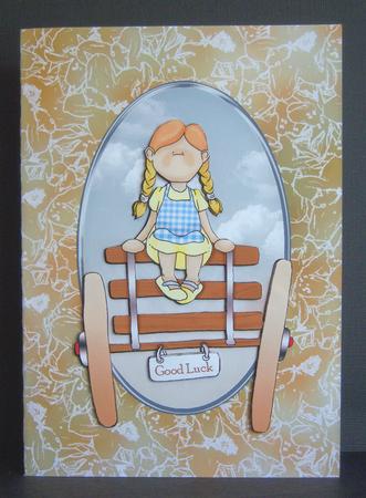 Romantic Flowers A5 Oval Frame Card Fronts by Katie Silver