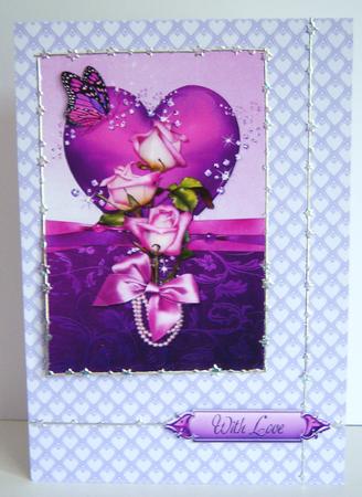 Purple Hearts Backing Paper by Katie Silver