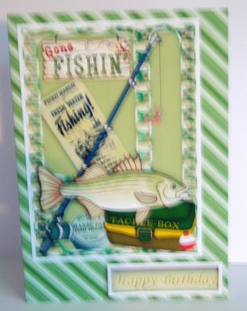 Green Diagonal Stripes Backing Paper by Katie Silver